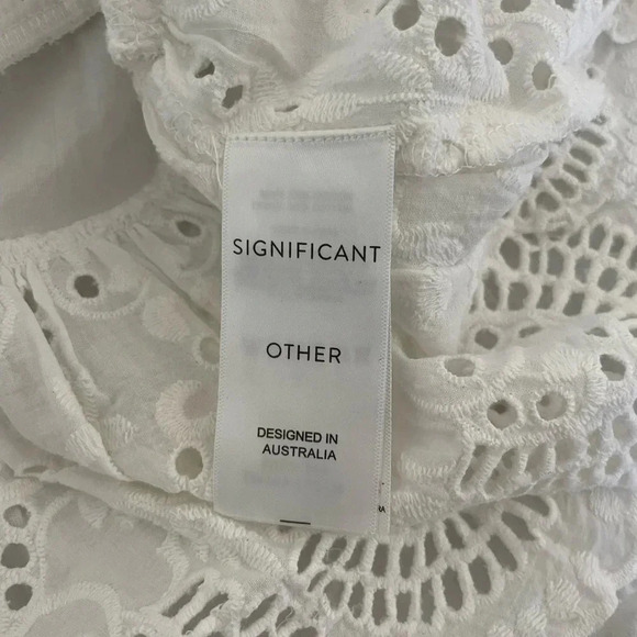 Anthropologie Significant Other eyelit ruffle mini skirt - Picture 6 of 8